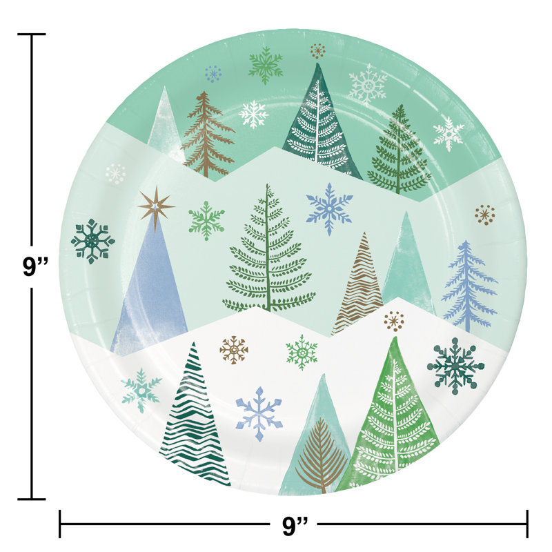 Creative Converting Winter Wonderland Christmas Dinner Paper Plates and Napkins Set Serves 16 Wayfair